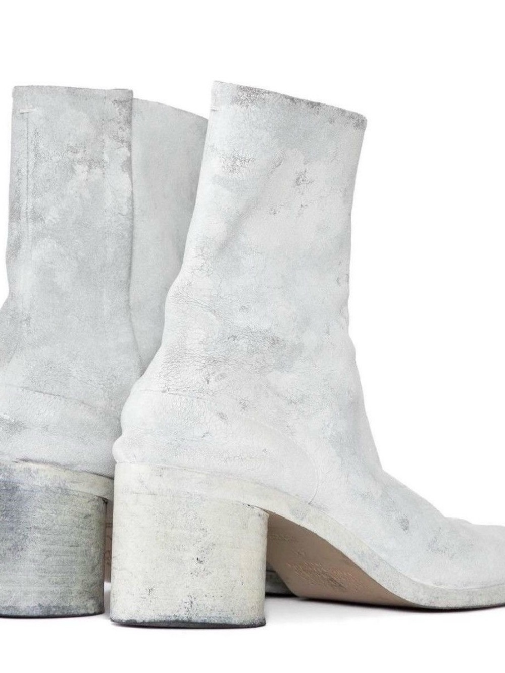 Maison Margiela white painted concrete tabis